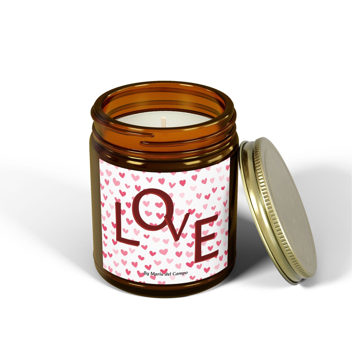 Scented Coconut Apricot Candles (4oz, 9oz) by Mariu del Campo.