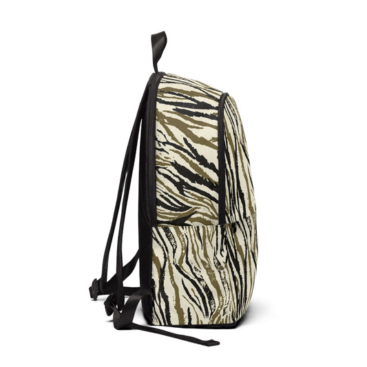 Backpack Unisex Fabric Jungle by Mariu del Campo — side view and straps