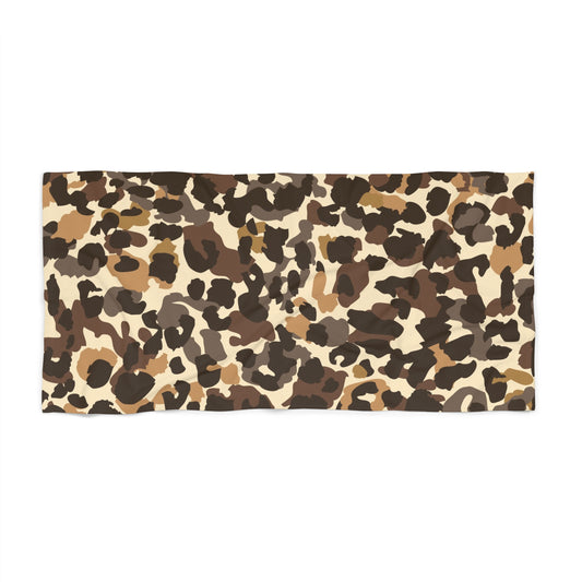Beach Towel Leopard Colors by Mariu del Campo — close-up of vibrant color pattern
