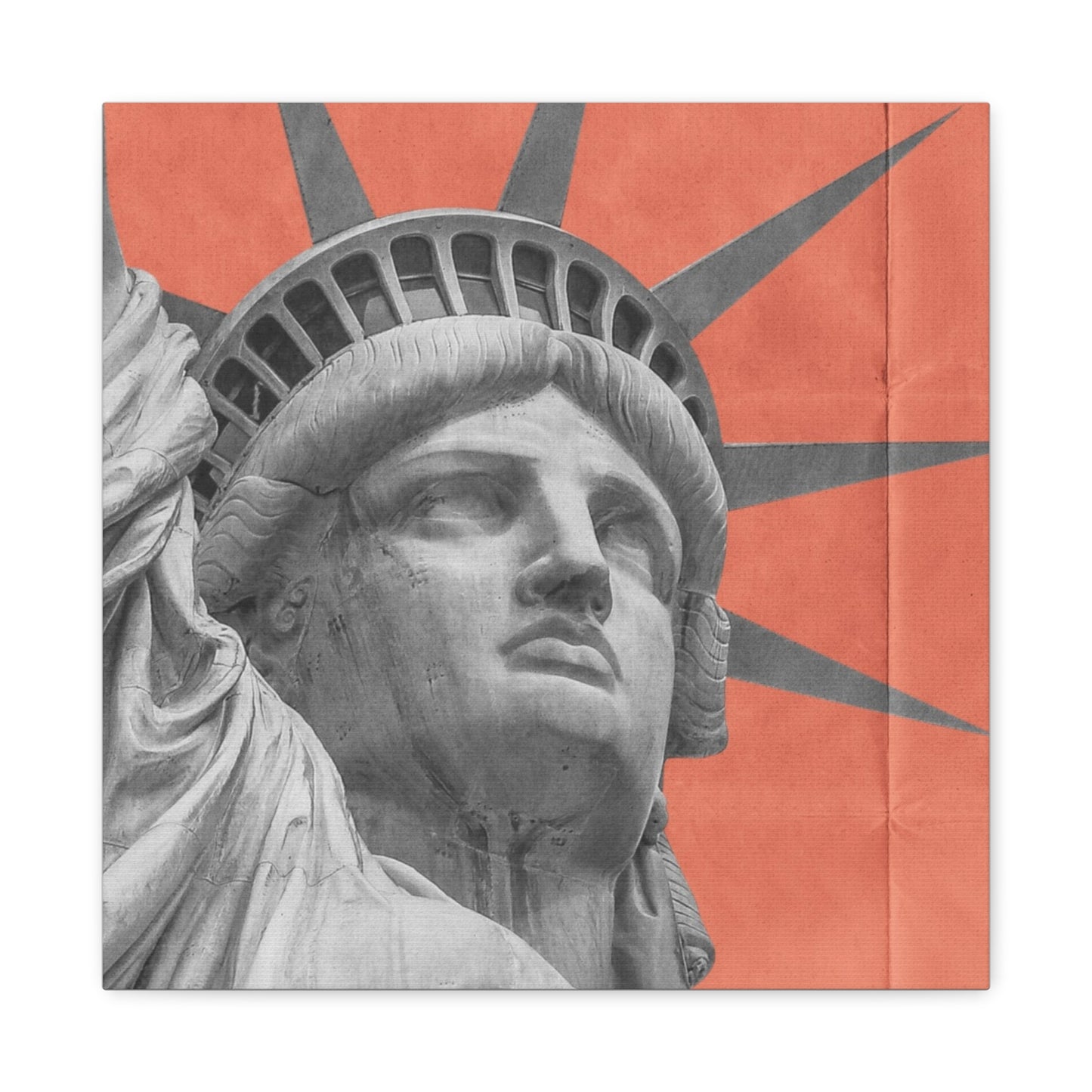 Canvas Matte featuring the iconic Liberty Statue by Mariu del Campo.