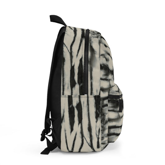 Backpack Unisex Batik by Mariu del Campo — side view and zippers