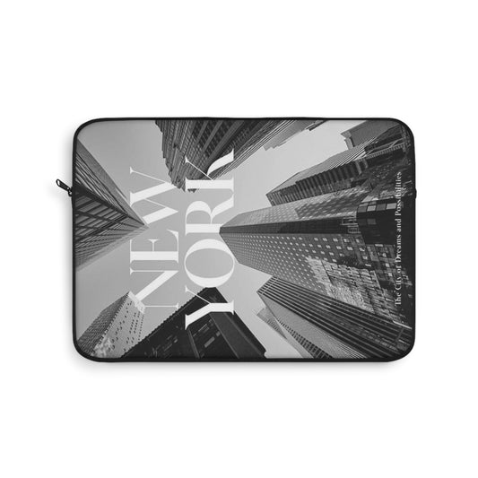 Laptop Sleeve New York by Mariu del Campo — 15 inch open side view