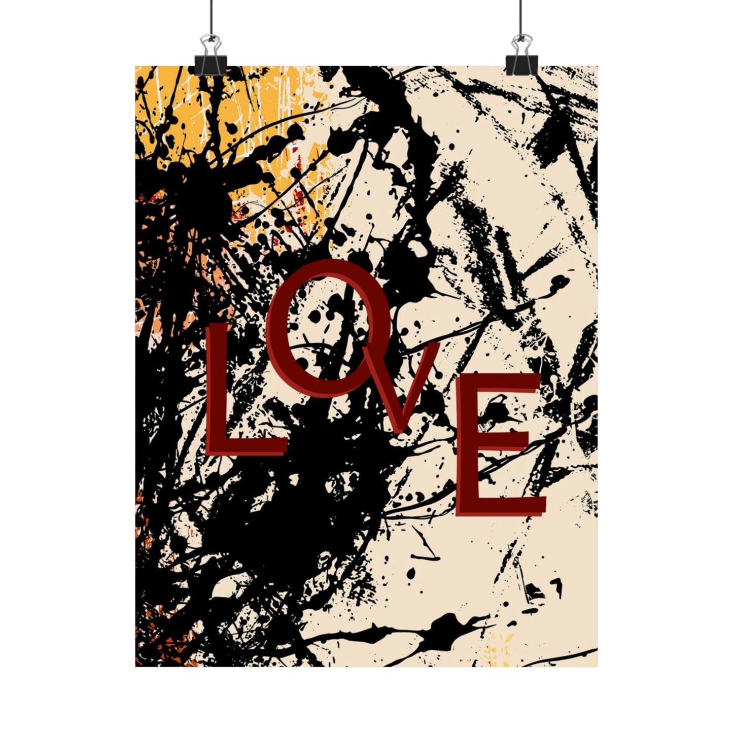Posters Matte Vertical Love Paint by Mariu del Campo.