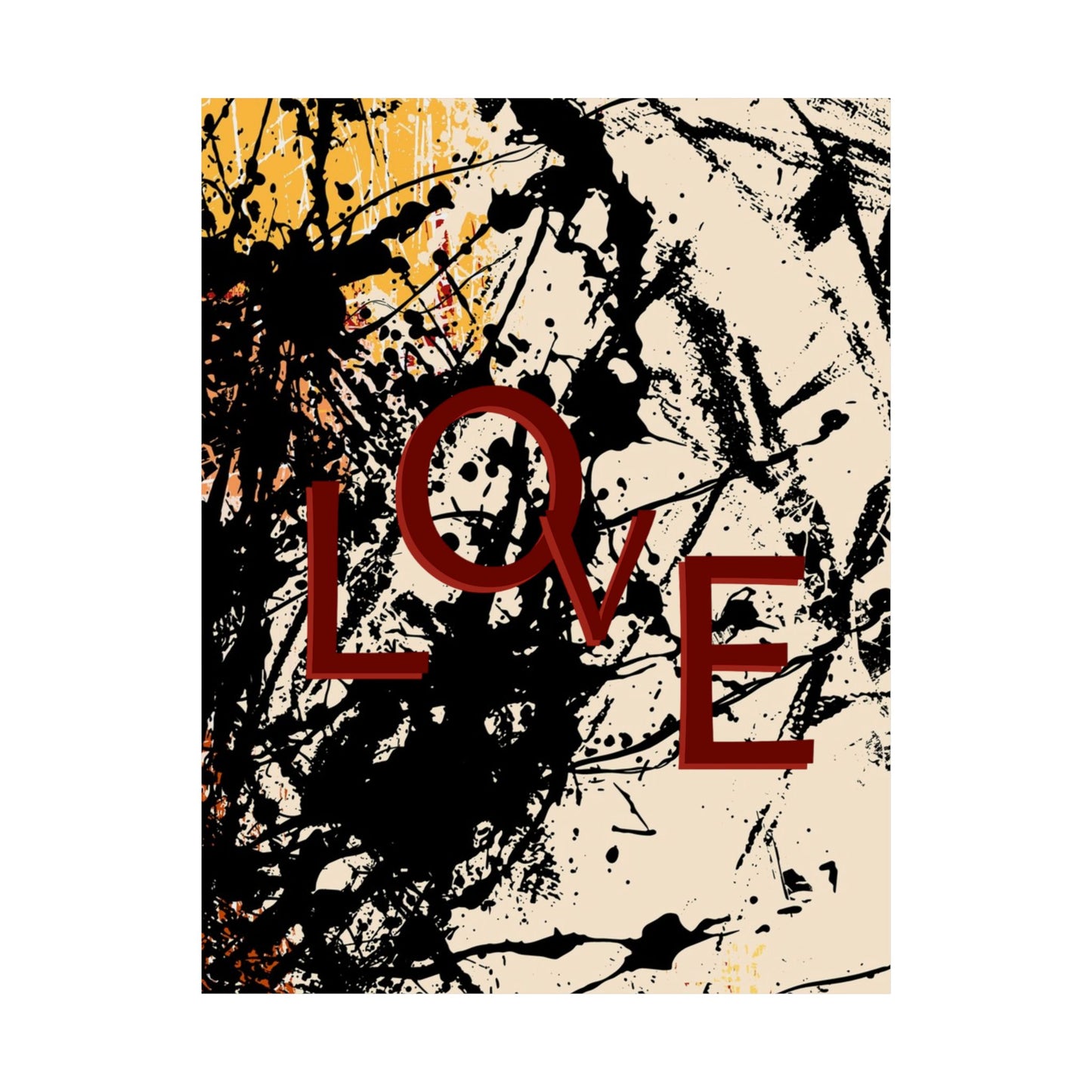 Posters Matte Vertical Love Paint by Mariu del Campo.