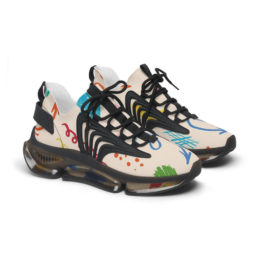 Sneakers Women's Mesh Symbols by Mariu del Campo — side profile view