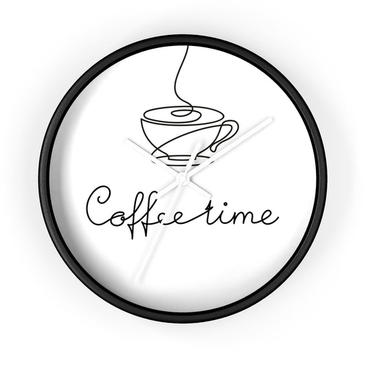 Wall Clock Coffee Time by Mariu del Campo — white face option detail