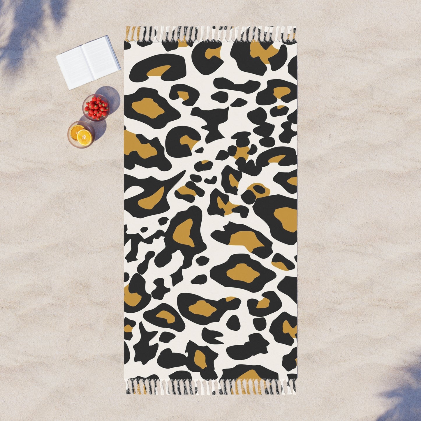Towel Boho Beach Cloth leopard by Mariu del Campo.