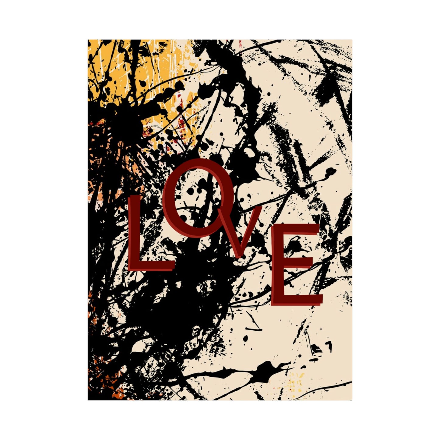 Posters Matte Vertical Love Paint by Mariu del Campo.