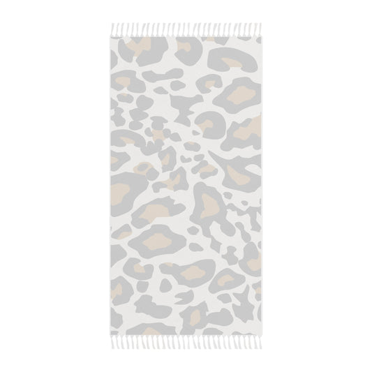 Boho Beach Towel Cloth Leopard by Mariu del Campo — fringe detail