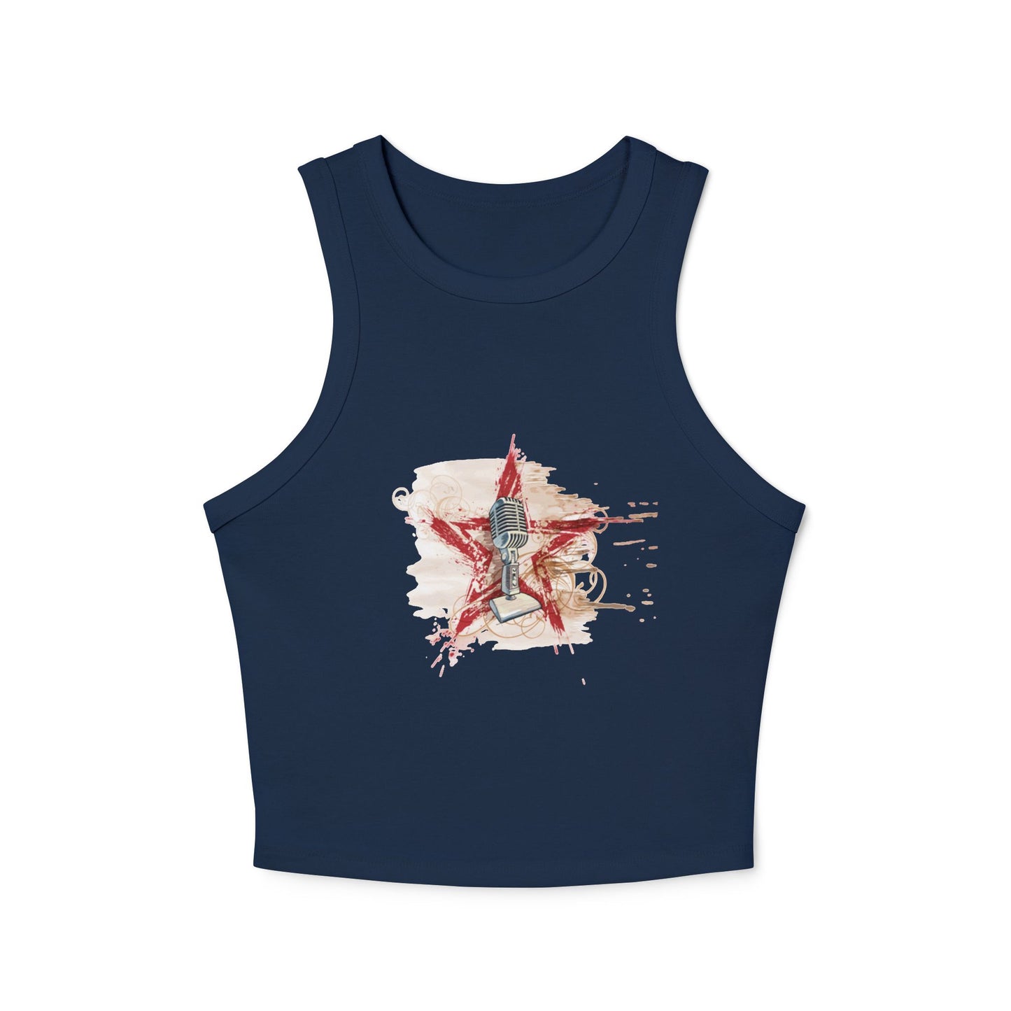 Top Women's Micro Rib Racer Tank rock star by Mariu del Campo.