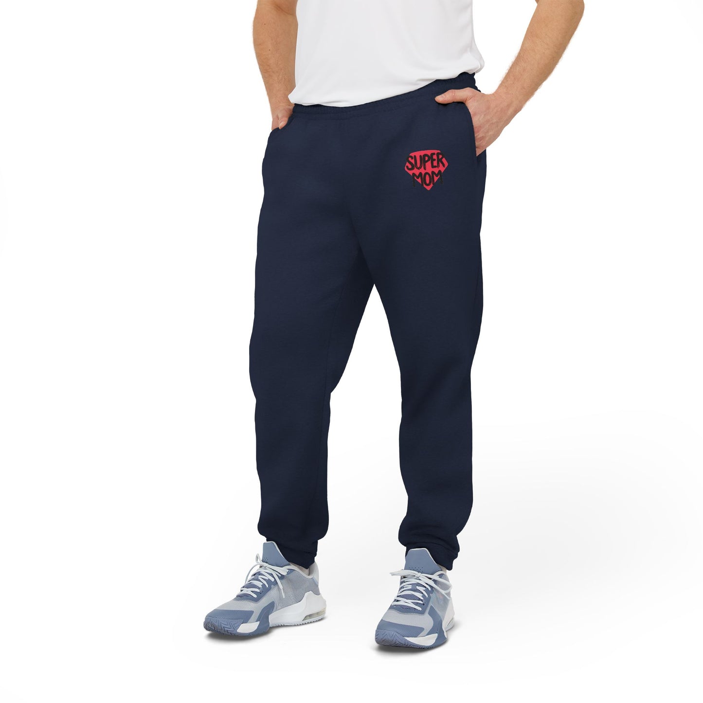 adidas® Unisex Fleece Joggers Super Mom by Mariu del Campo.