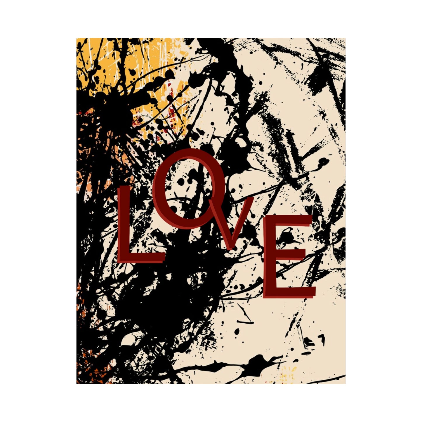 Posters Matte Vertical Love Paint by Mariu del Campo.
