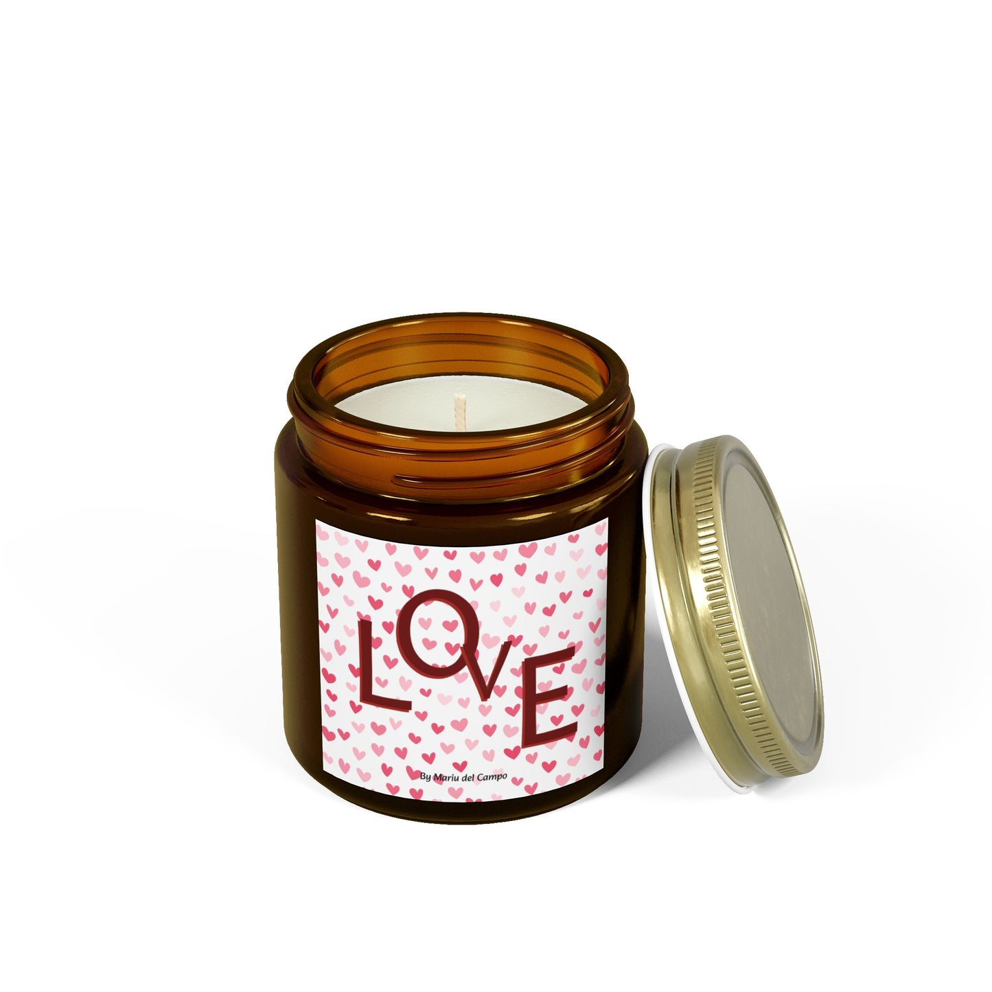 Scented Coconut Apricot Candles (4oz, 9oz) by Mariu del Campo.