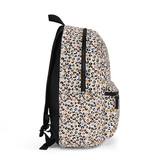 Backpack Trendy Leopard by Mariu del Campo — side view padded straps