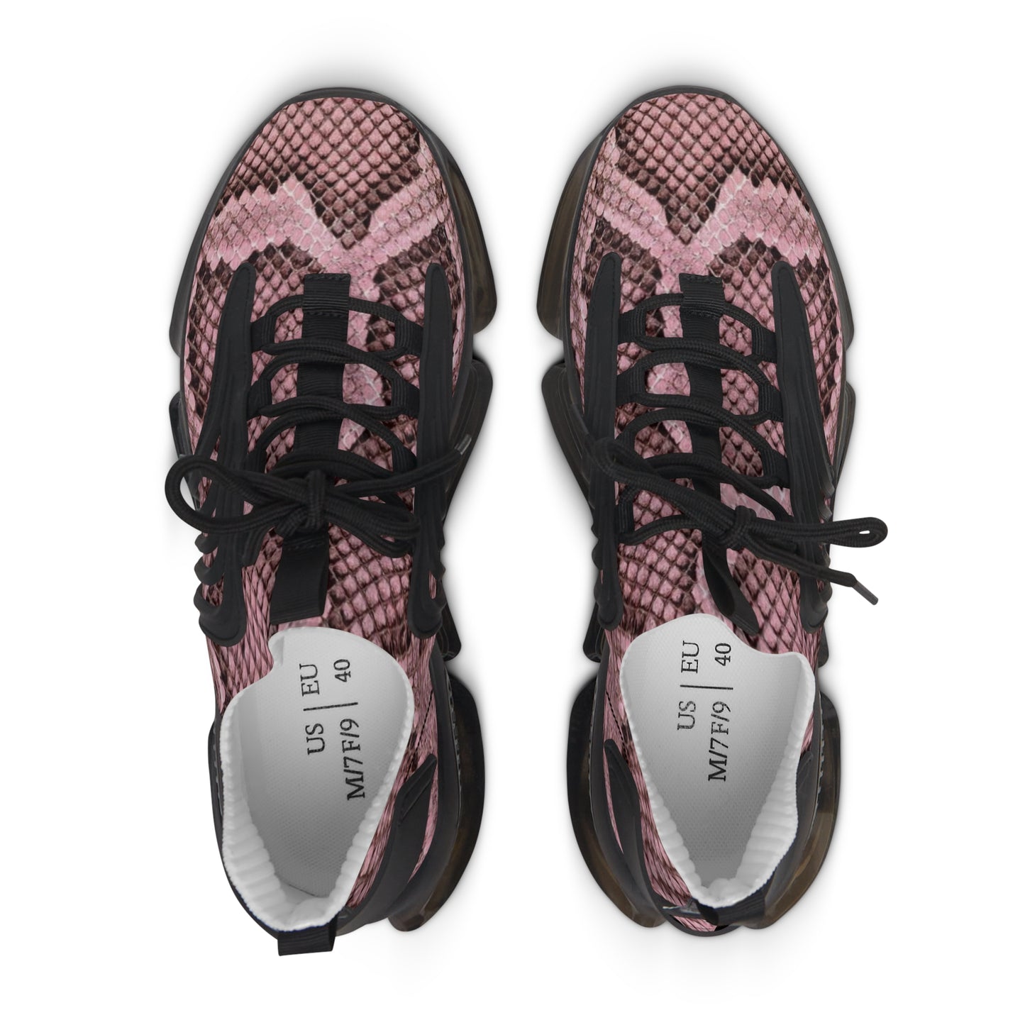 Sneakers Women's Mesh pink reptile by Mariu del Campo.