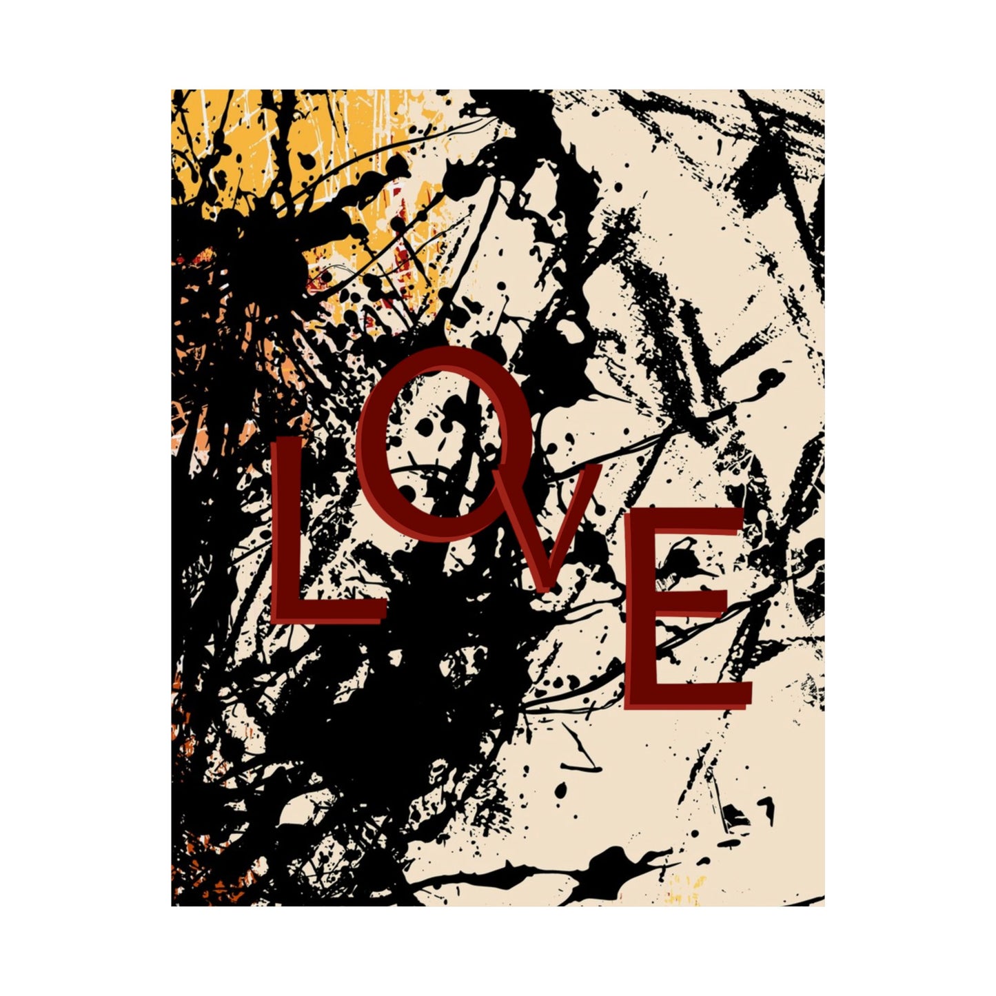 Posters Matte Vertical Love Paint by Mariu del Campo.