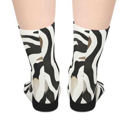 Socks Mid-Length African Wild by Mariu del Campo — side height detail