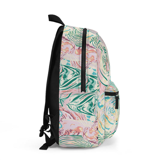 Backpack Unisex Tigers by Mariu del Campo — side view showing padded straps