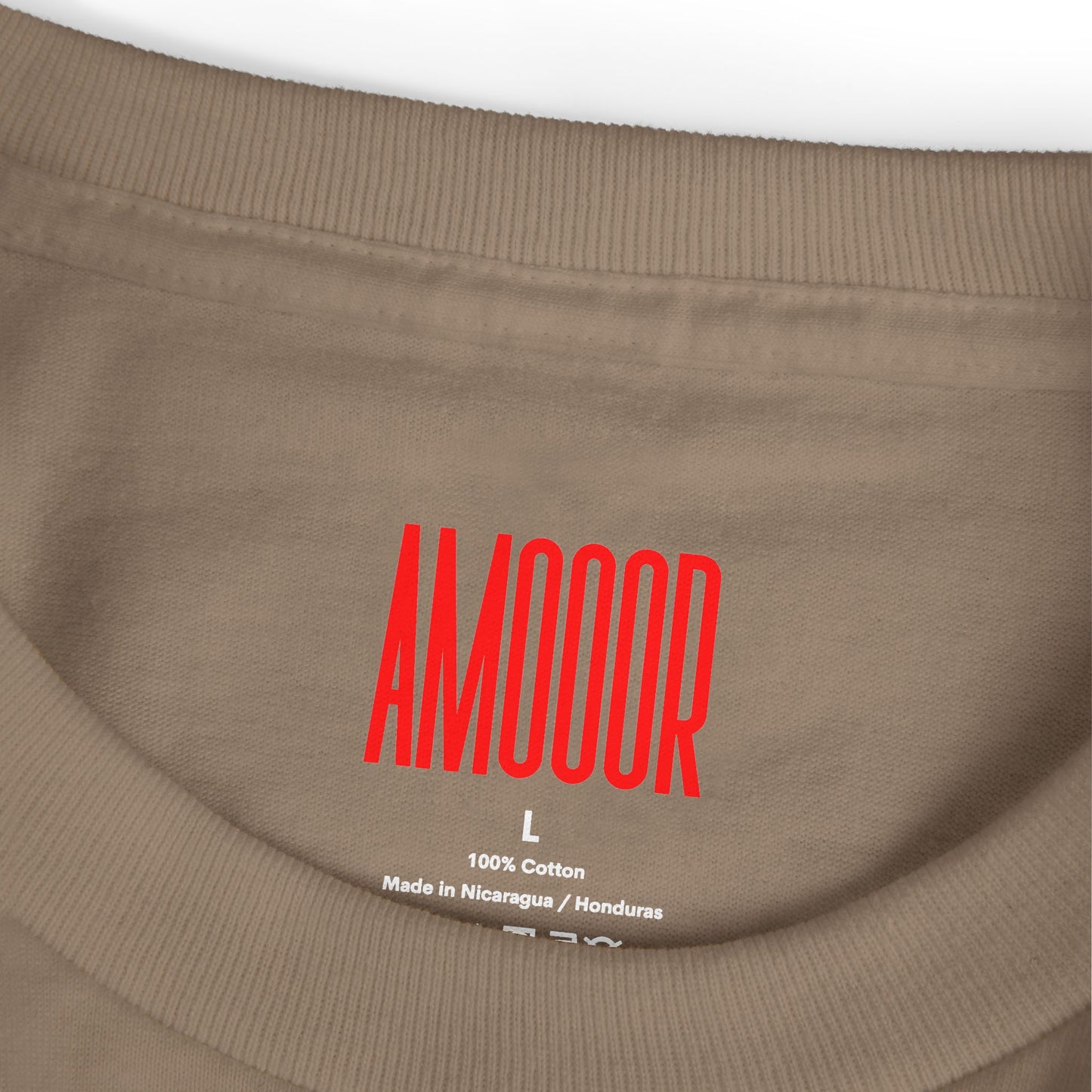 T-Shirt AMOOOR Unisex Heavyweight Cotton Tee by Mariu del Campo.