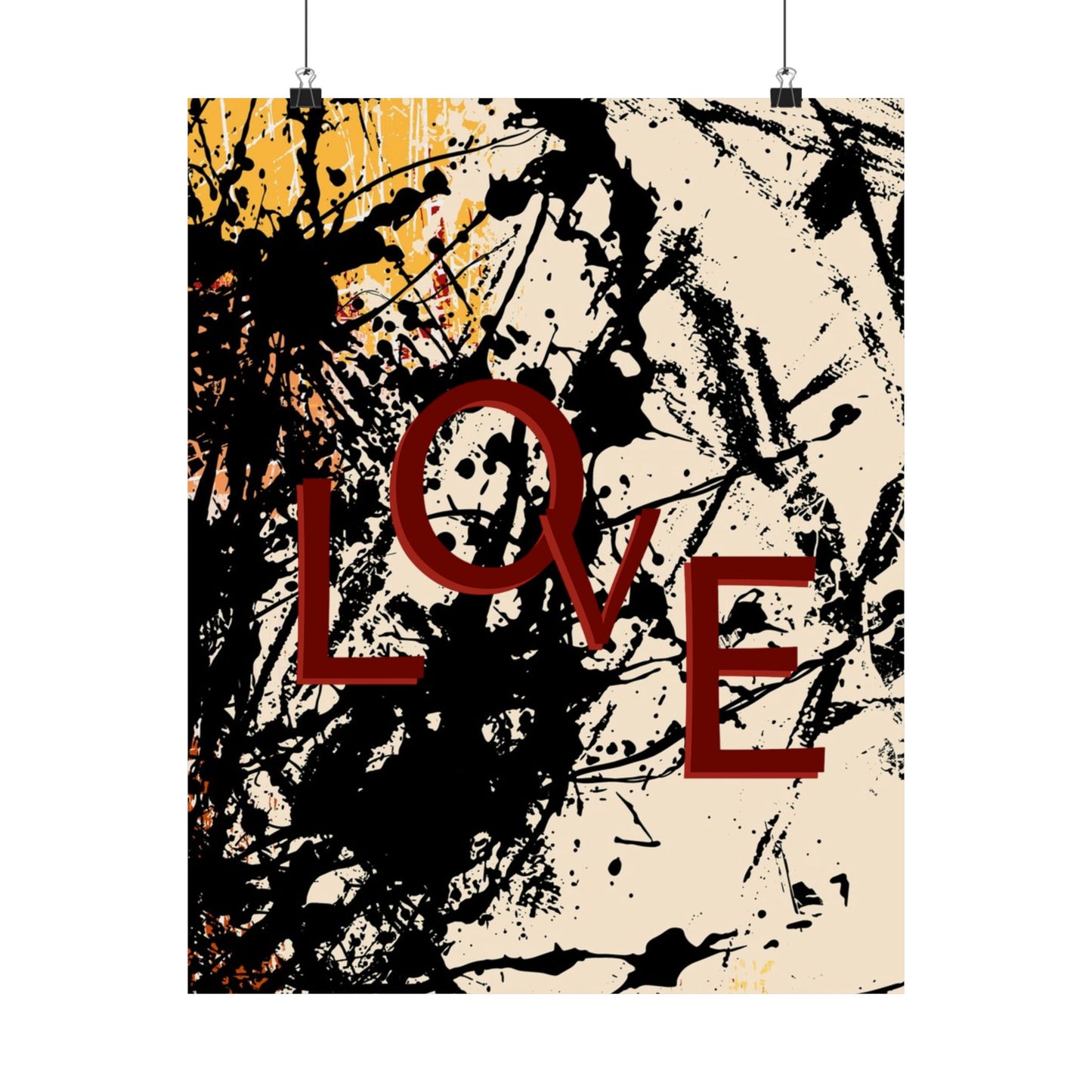 Posters Matte Vertical Love Paint by Mariu del Campo.