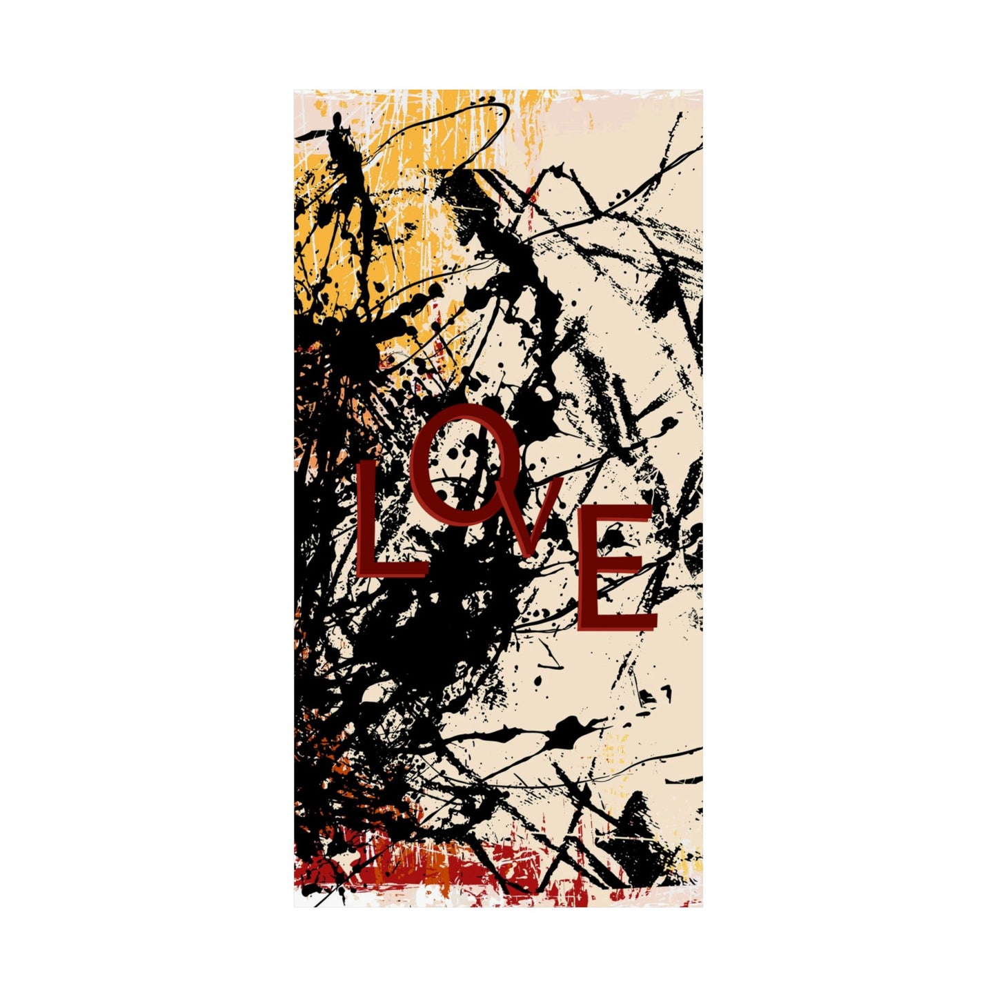 Posters Matte Vertical Love Paint by Mariu del Campo.