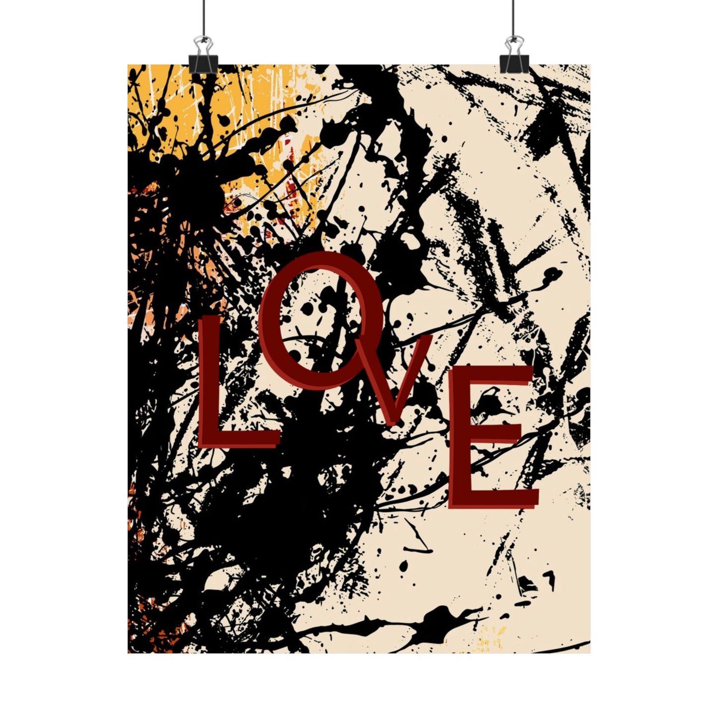 Posters Matte Vertical Love Paint by Mariu del Campo.