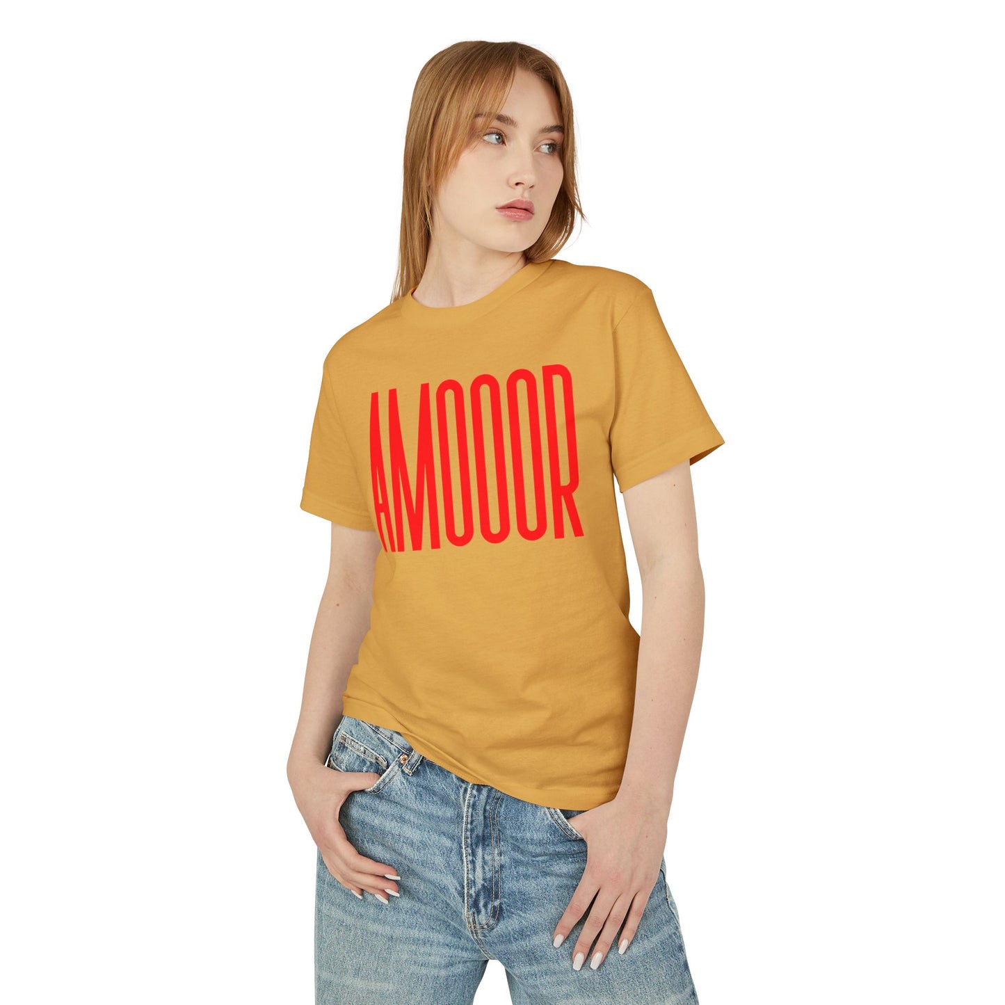 T-Shirt AMOOOR Unisex Heavyweight Cotton Tee by Mariu del Campo.
