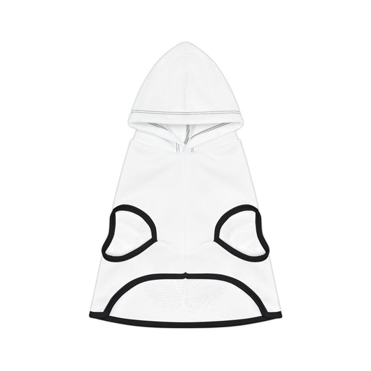 Pet Hoodie Unique by Mariu del Campo — hoodie flat lay showing Unique all-over print