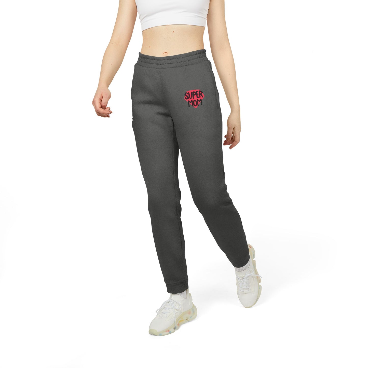adidas® Unisex Fleece Joggers Super Mom by Mariu del Campo.