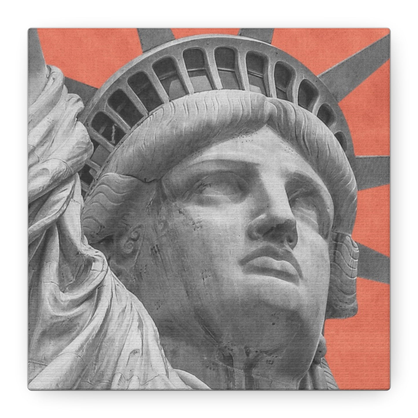 Canvas Matte featuring the iconic Liberty Statue by Mariu del Campo.