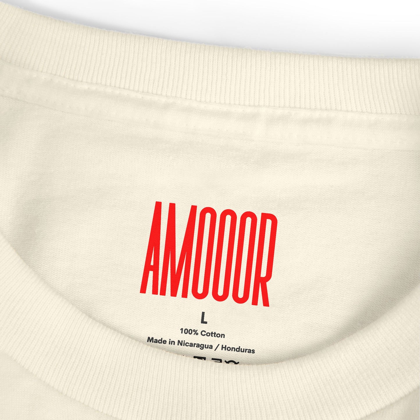 T-Shirt AMOOOR Unisex Heavyweight Cotton Tee by Mariu del Campo.
