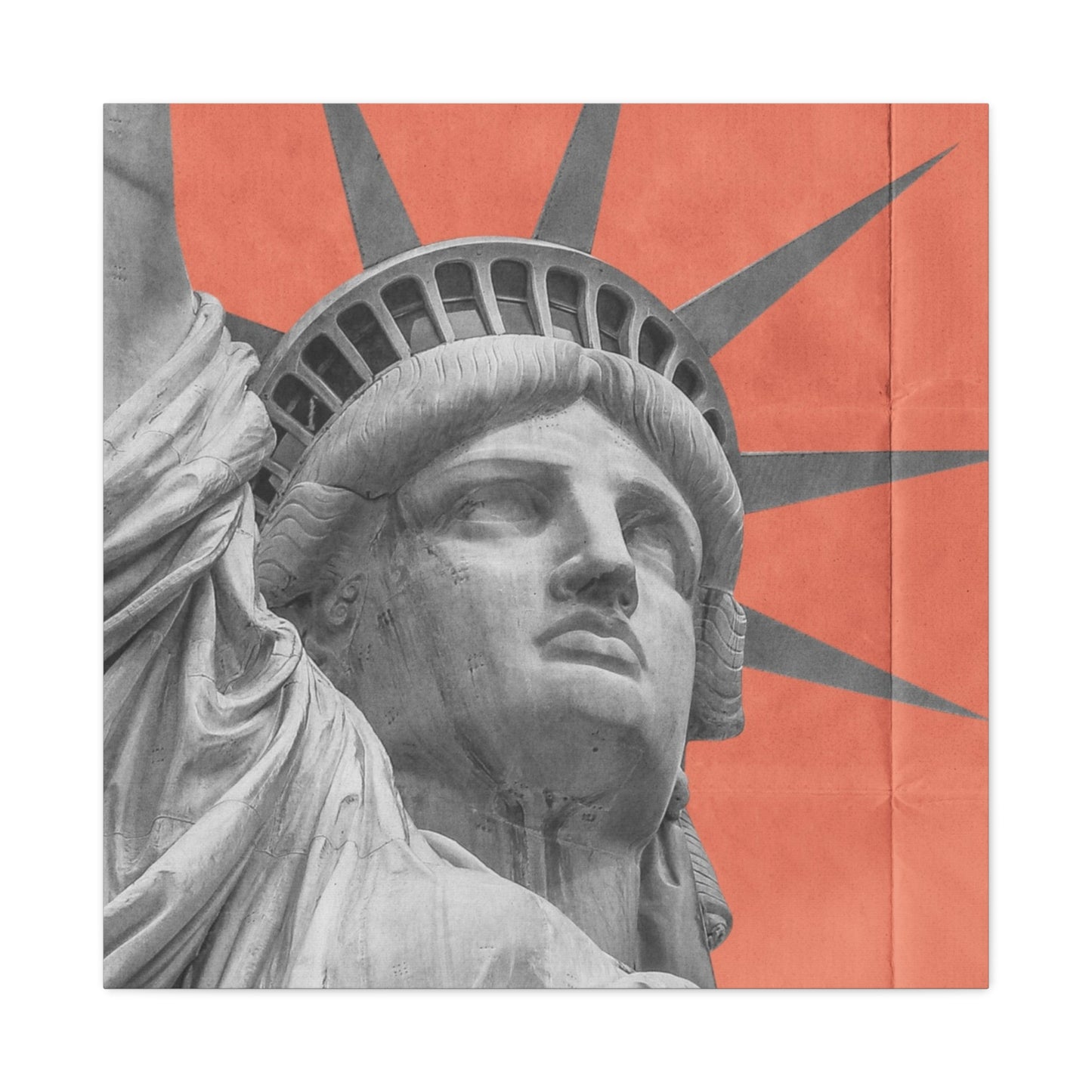 Canvas Matte featuring the iconic Liberty Statue by Mariu del Campo.