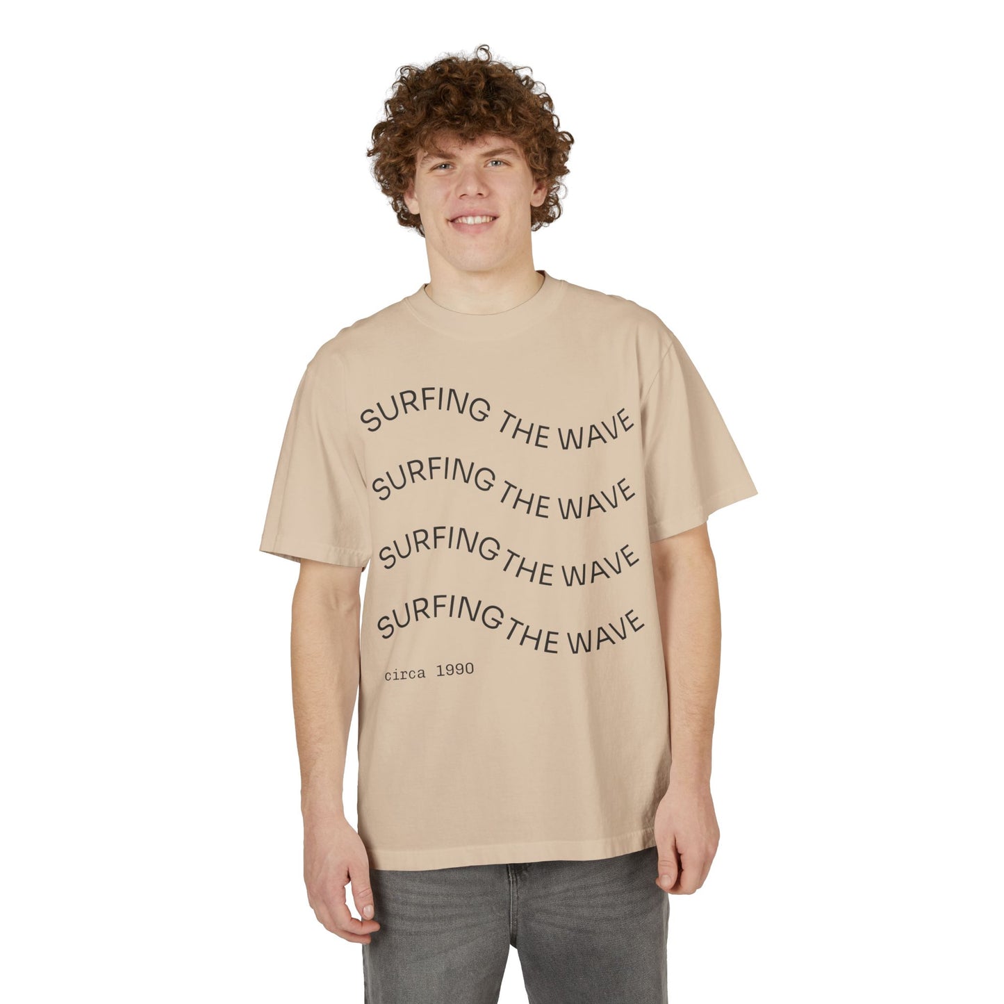 T-Shirt Surfing Wave Unisex by Mariu del Campo.