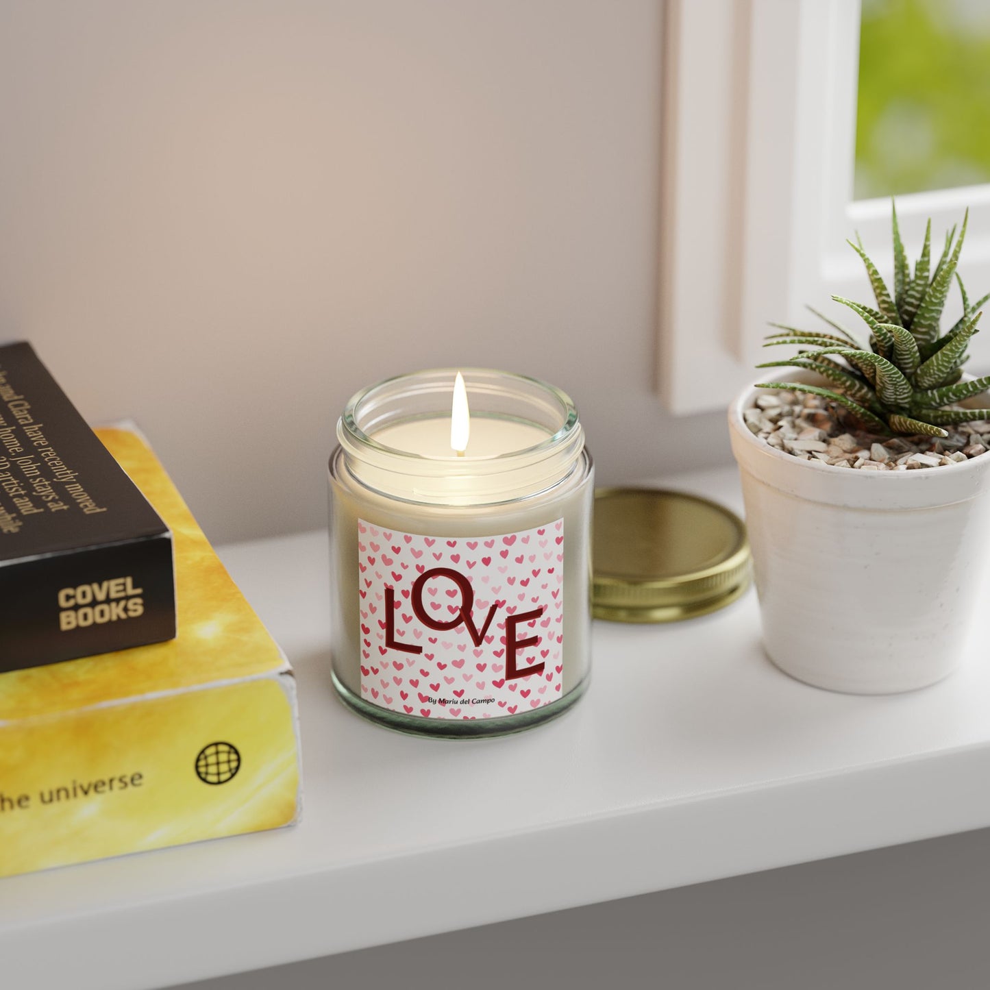 Scented Coconut Apricot Candles (4oz, 9oz) by Mariu del Campo.