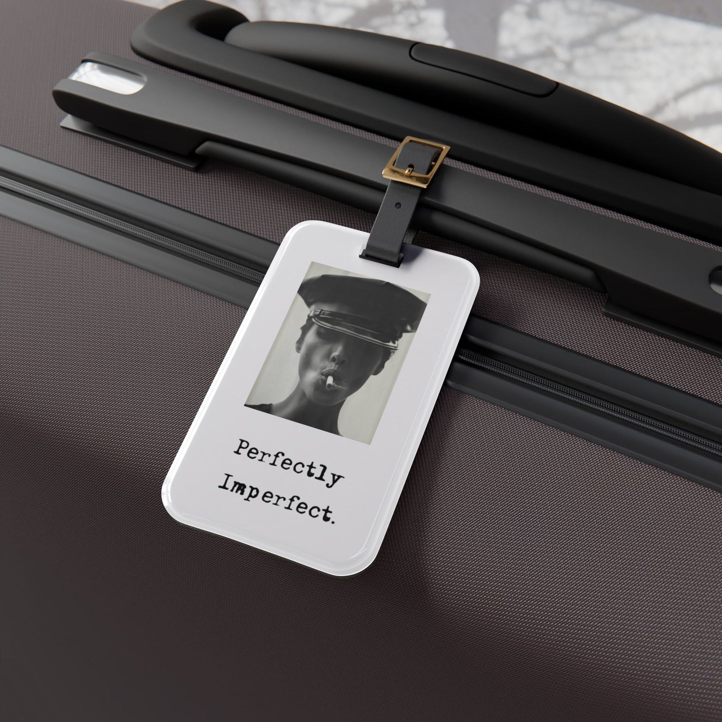 Luggage Tag Perfectly imperfect by Mariu del Campo.