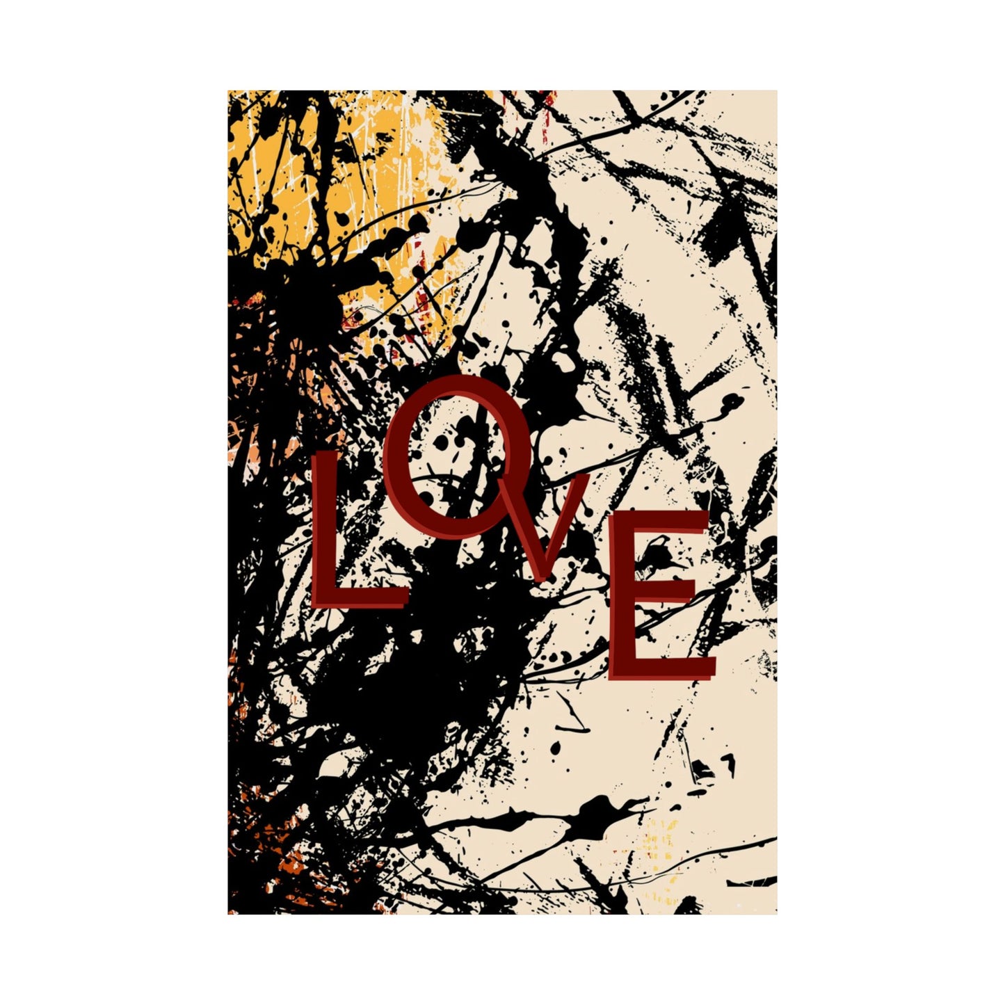 Posters Matte Vertical Love Paint by Mariu del Campo.