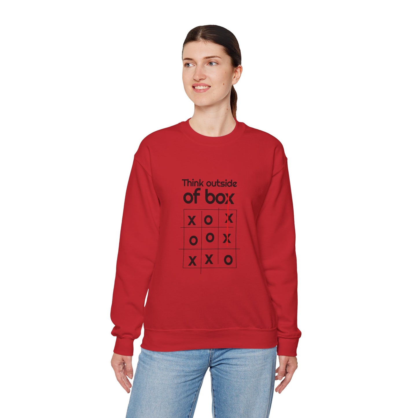 Sweatshirt Crewneck Think Outside the Box Unisex — Mariu del Campo