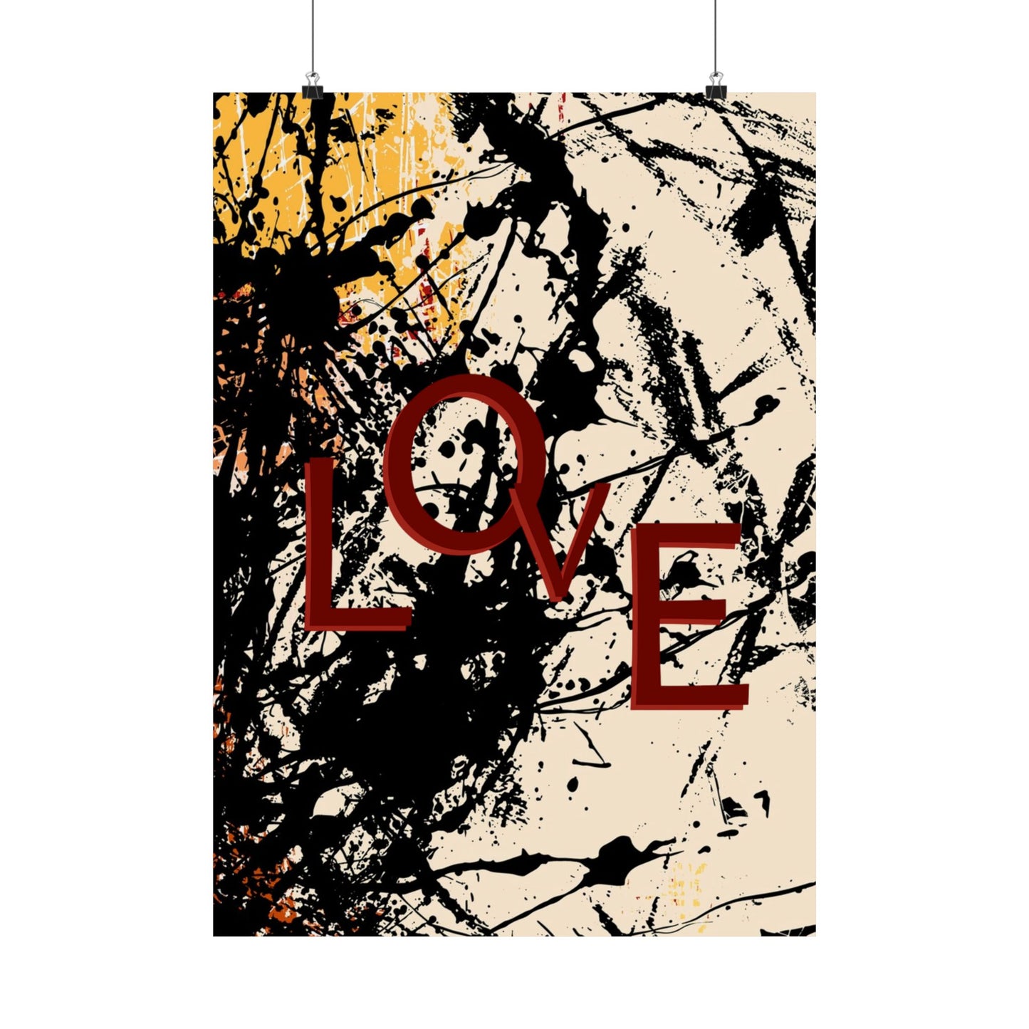 Posters Matte Vertical Love Paint by Mariu del Campo.