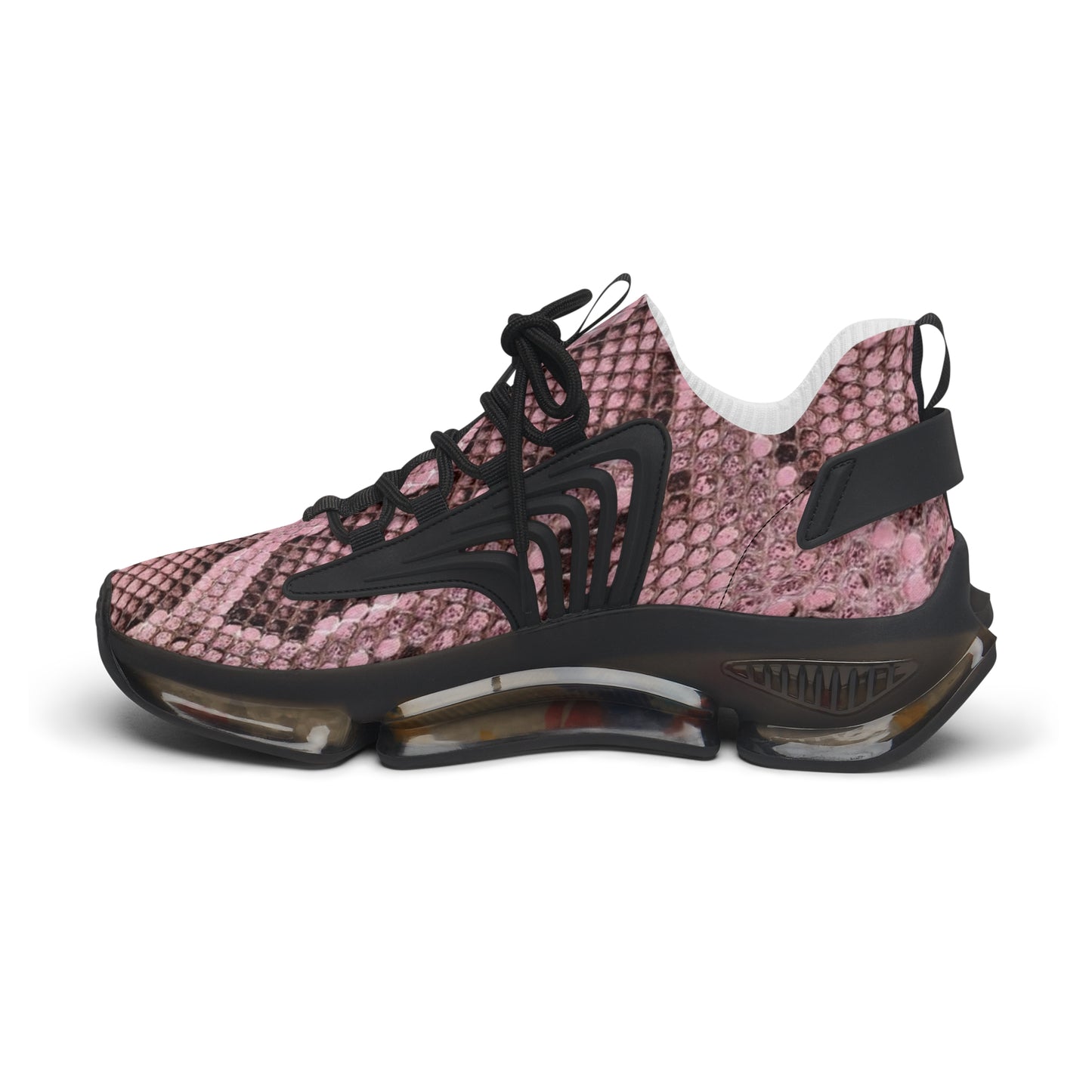 Sneakers Women's Mesh pink reptile by Mariu del Campo.