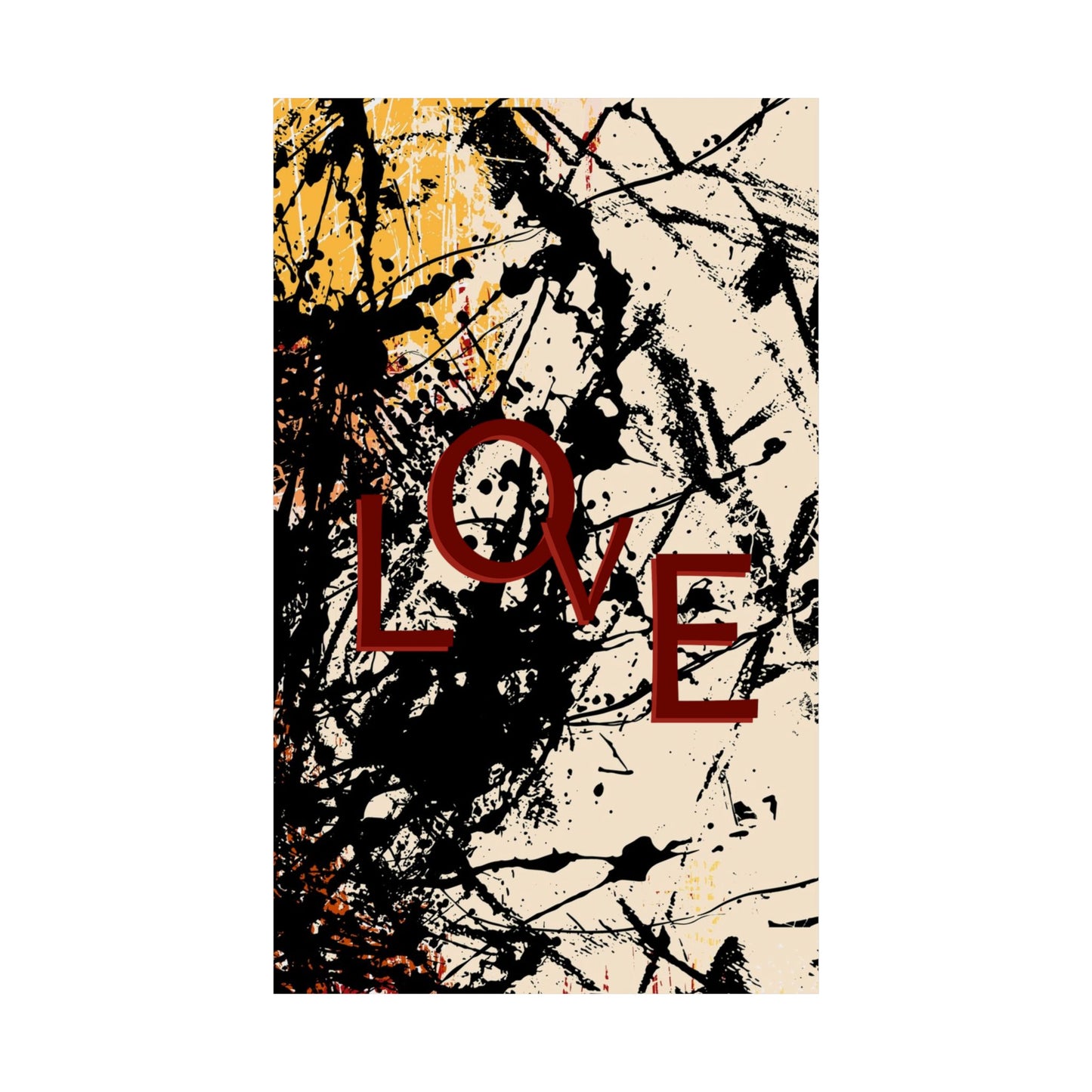 Posters Matte Vertical Love Paint by Mariu del Campo.