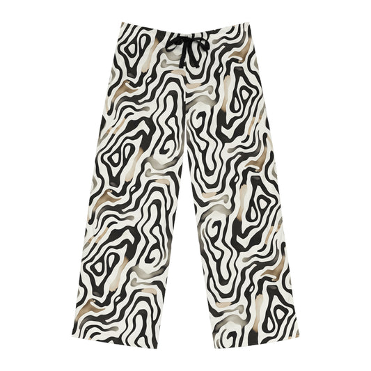 Pajama Pants Men's African Wild by Mariu del Campo — waistband and drawstring detail