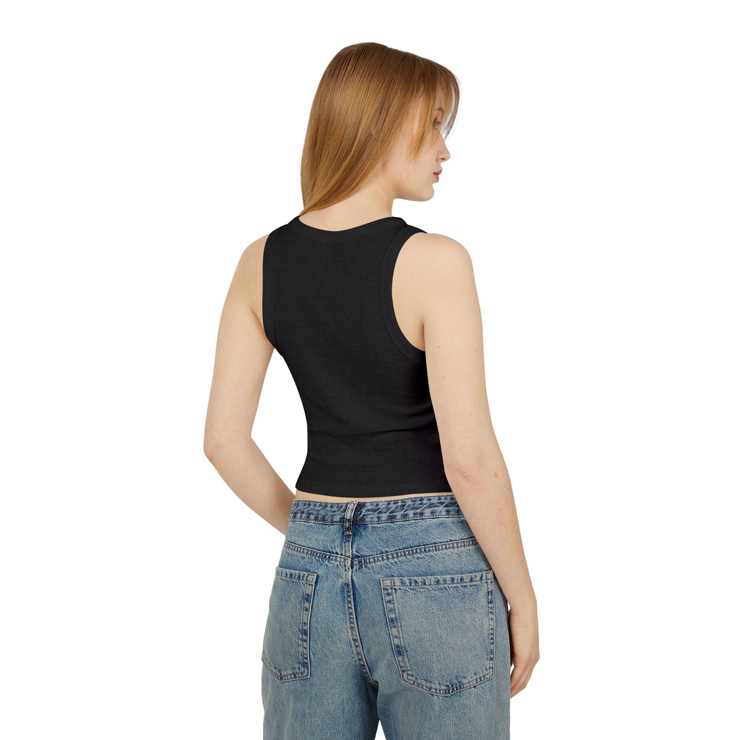 Top Women's Micro Rib Racer Tank rock star by Mariu del Campo.