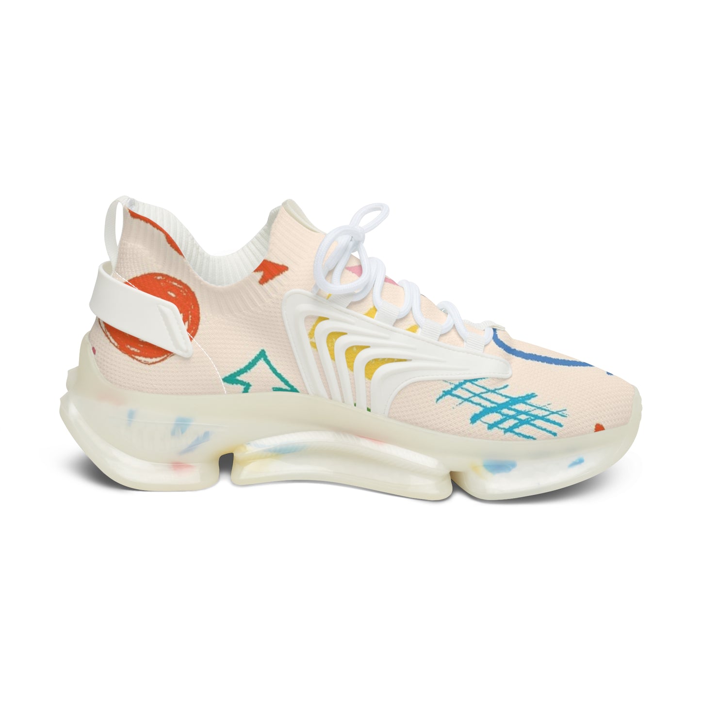Sneakers Women's Mesh symbols by Mariu del Campo.