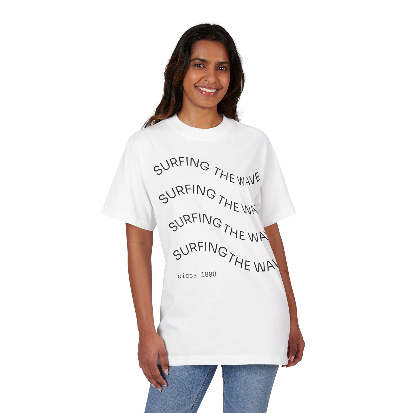 T-Shirt Surfing Wave Unisex by Mariu del Campo.