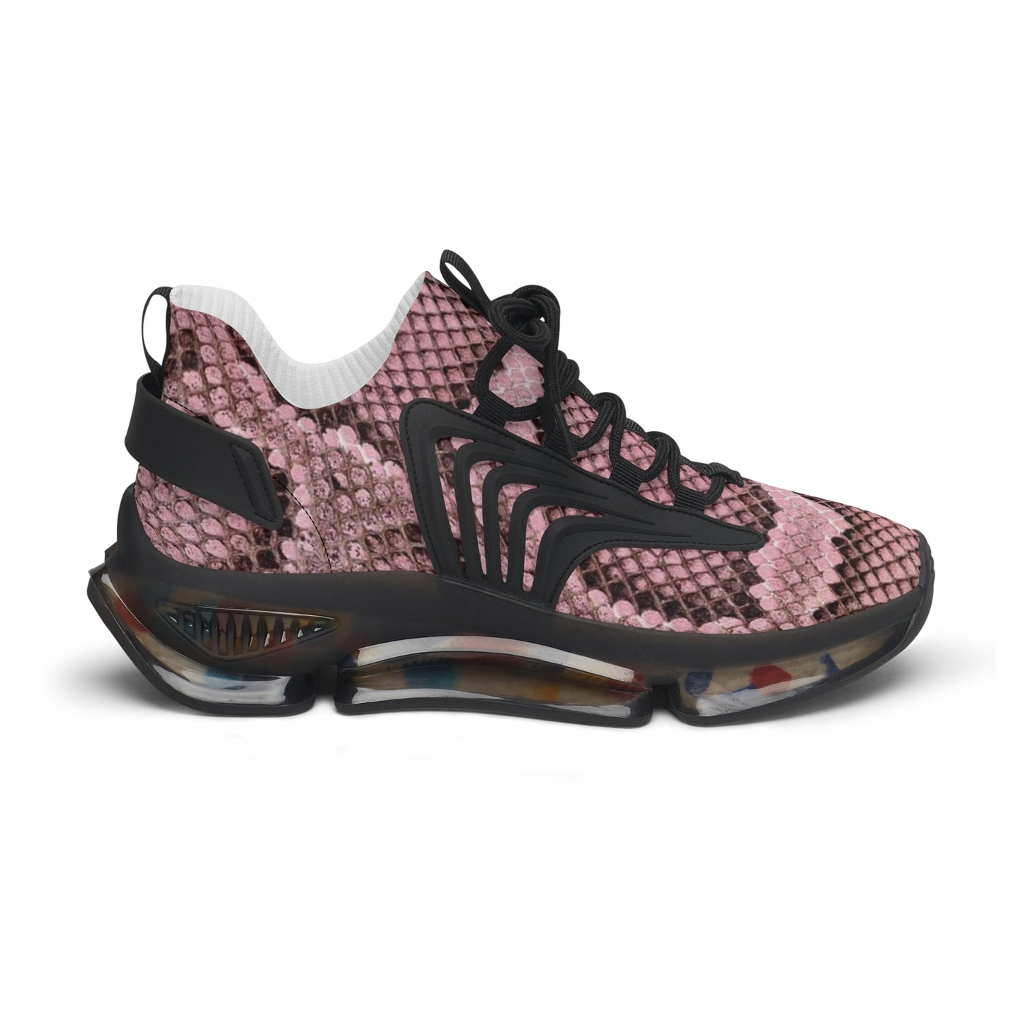 Sneakers Women's Mesh pink reptile by Mariu del Campo.