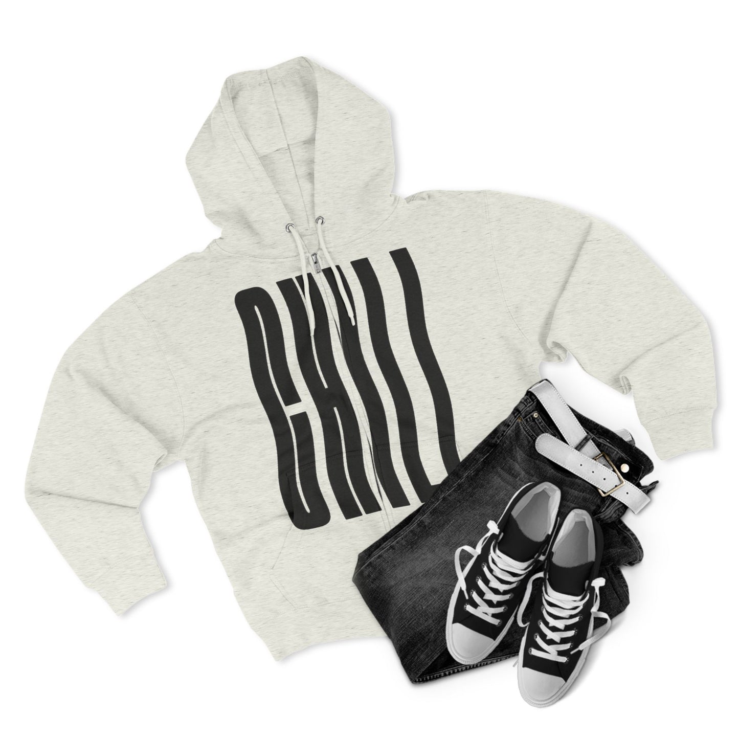 Hoodie Chill Unisex Zip by Mariu del Campo.
