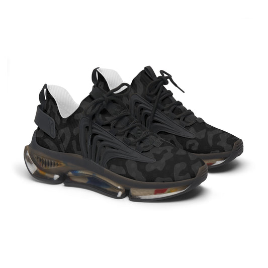 Sneakers Unisex Mesh Black by Mariu del Campo — side profile view, white sole option