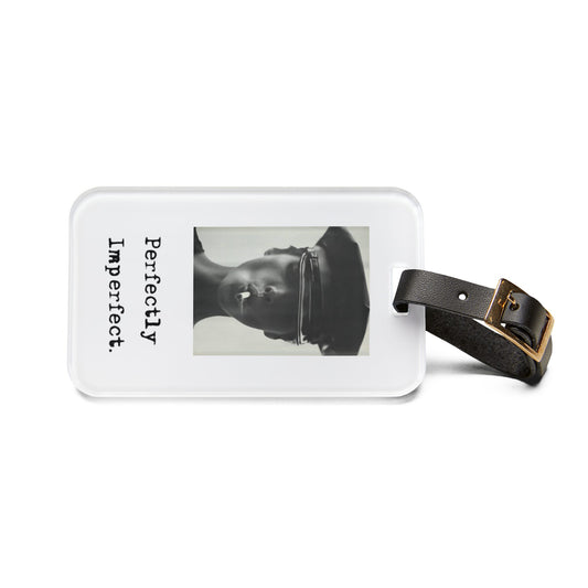 Luggage Tag Perfectly Imperfect by Mariu del Campo — back view with info slot