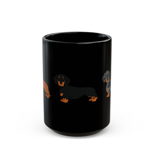 Mug Dachshund Pattern Coffee by Mariu del Campo — 15oz size option
