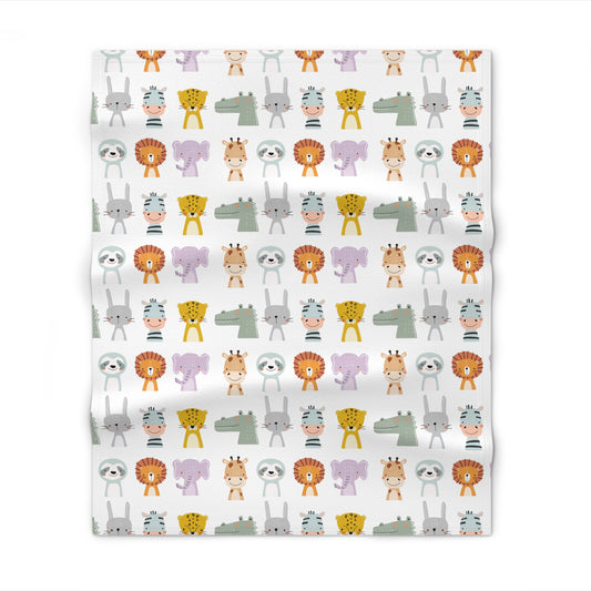 Baby Throw Blanket Unisex Animals — by Mariu del Campo